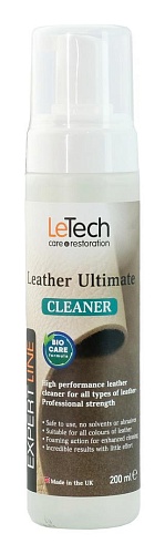 LeTech - Leather Ultimate Cleaner BIOCARE FORMULA, Очиститель кожи+пенообразователь, 200мл