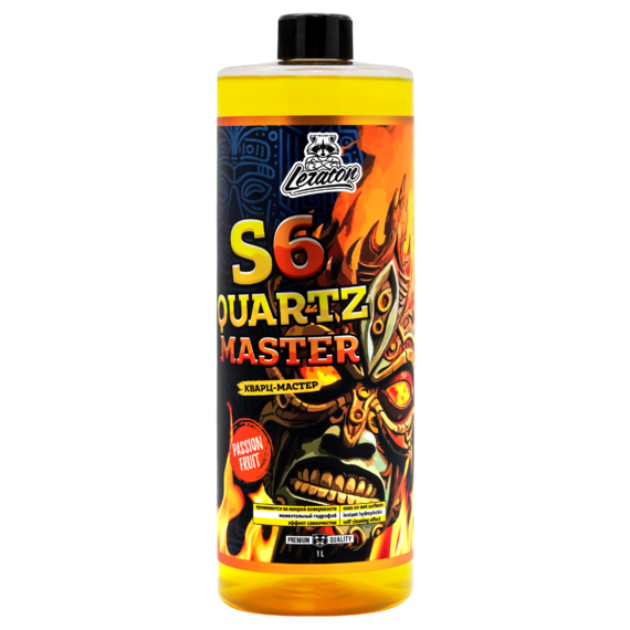 Leraton - S6 PASSION FRUIT, Кварцевый состав для быстрого блеска и гидрофоба, 1л