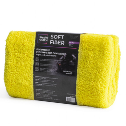 Smart Open - Soft Fiber Plush, Салфетка из микрофибры для сушки автомобиля.