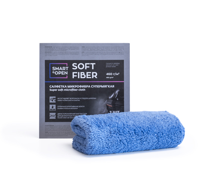 Smart Open - Soft Fiber, Салфетка из микрофибры для сушки автомобиля, 2 шт
