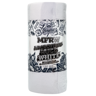 LERATON - MFRW MICROFIBER ROLL WHITE 30x30 220 гр/м2, универсальные отрывные микрофибры (45 шт в рулоне), белые