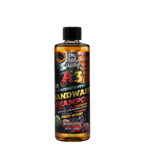 LERATON - A3 HANDWASH SHAMPOO FRUIT HONEY, Суперконцентрированный шампунь для ручной мойки, 473мл
