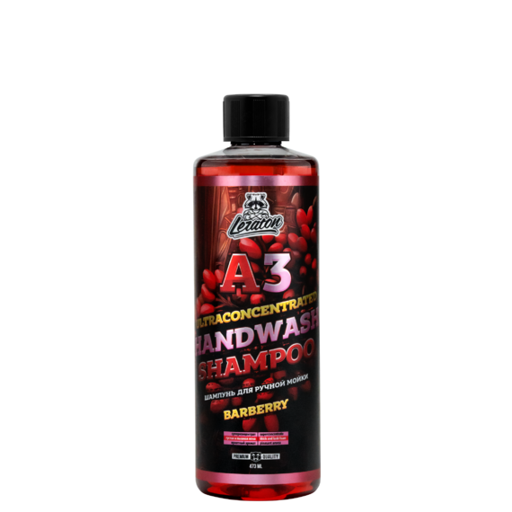 LERATON - A3 HANDWASH SHAMPOO BARBERRY, Суперконцентрированный шампунь для ручной мойки, 473мл