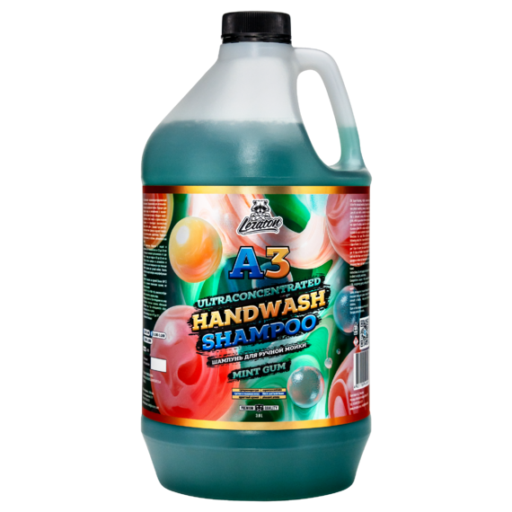 LERATON - A3 HANDWASH SHAMPOO MINT GUM, Суперконцентрированный шампунь для ручной мойки, 3,8л