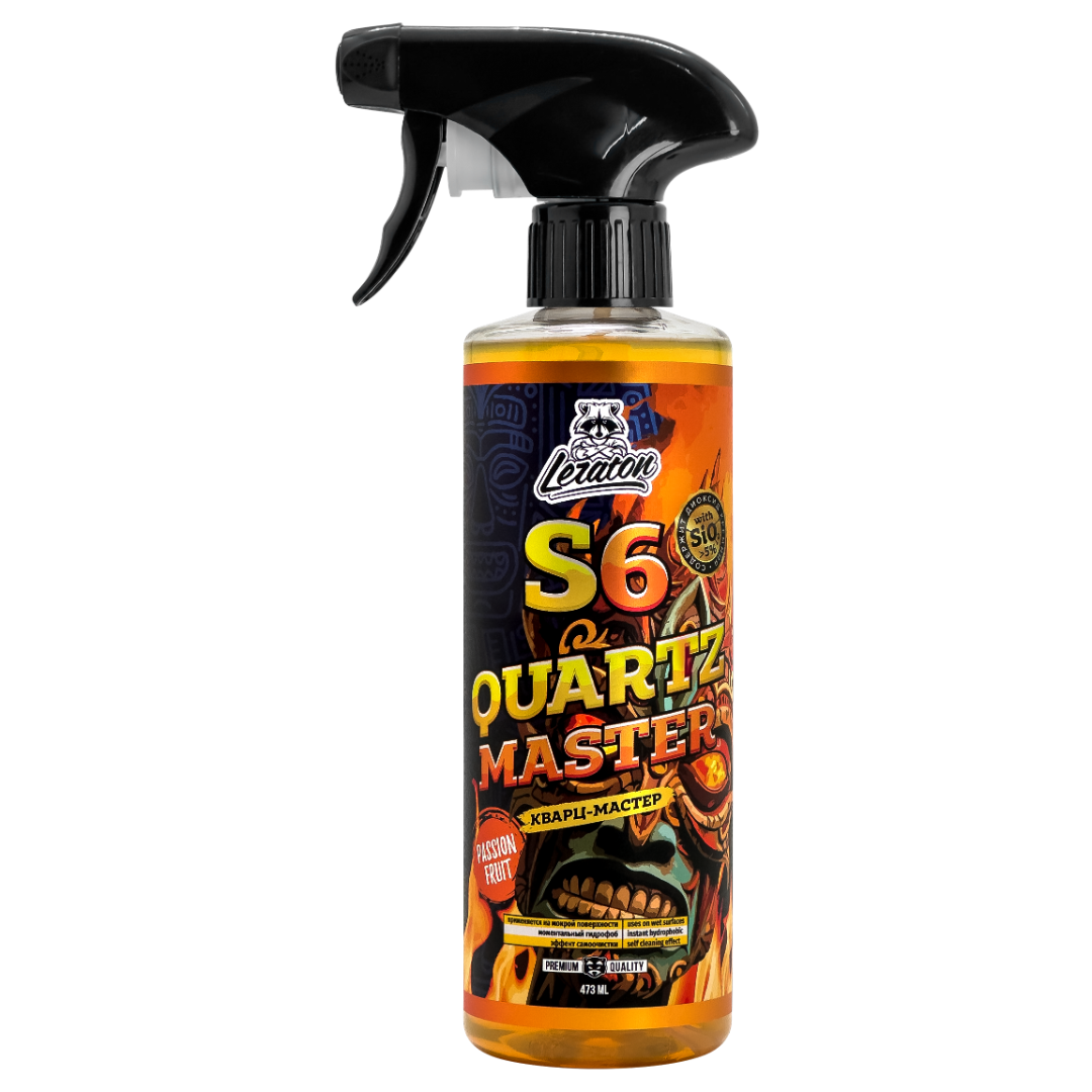 Leraton - S6 Passion Fruit, Кварцевый состав для быстрого блеска и гидрофоба, 473мл
