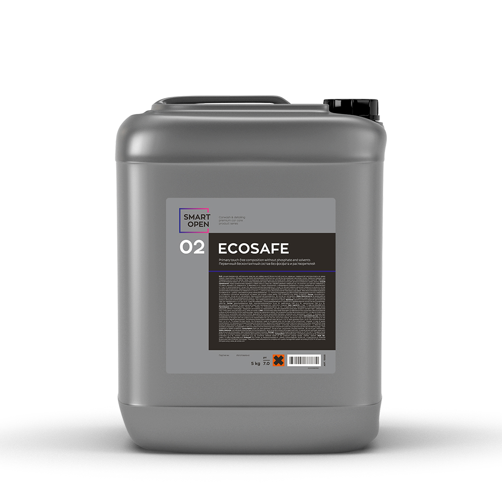 Smart Open - EcoSafe 02, Первичный бесконтактный состав без фосфатов и растворителей, 5л